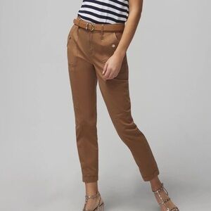 White House Black Market Brown Pret-A-Jet Slim Ankle High-Waist Pants